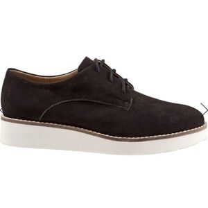 Softwalk Willis Womens Black Leather Oxford Flats Shoes - Size 7